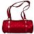 Borsa a tracolla Louis Vuitton Mini Papillon Barrel in raso rosso Bordò - vista 5