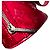 Borsa a tracolla Louis Vuitton Mini Papillon Barrel in raso rosso Bordò - vista 8