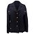 Timeless Chanel Gold Button Jacket in Navy Blue Wool