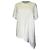 Camiseta asimétrica drapeada Victoria Beckham en algodón blanco