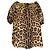 Top a spalle scoperte Dolce & Gabbana con stampa leopardata in cotone marrone