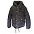 Jaqueta acolchoada Moncler Lioran com capuz em poliamida preta Preto