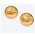 Orecchini a clip tondi Chanel Coco Mark D'oro - vista 2