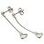 Orecchini Tiffany & Co. Elsa Peretti Diamond By the Yard Heart Argento - vista 3