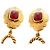 Timeless Orecchini a clip Chanel Vintage Gripoix Rosso D'oro - vista 4