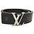Louis Vuitton LV Initials Reversible Leather Black Belt Silvery