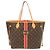 Borsa Tote Louis Vuitton Neverfull MM Monogram Rosso Marrone Monogramma