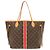 Borsa Tote Louis Vuitton Neverfull MM Monogram Rosso Marrone Monogramma - vista 2