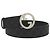 Gucci Interlocking G Canvas Gürtel Schwarz Silber