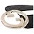 Gucci Interlocking G Canvas Gürtel Schwarz Silber - Ansicht 6