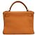 Hermès Hermes Kelly Orange Clemence con Hardware in Palladio 28 Arancione - vista 2