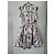 Vestido corto Elisabetta Franchi estampado ciudad Negro Blanco - vista 2
