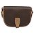 Céline Celine Vintage Macadam Tela e Pelle Marrone