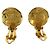 Orecchini CHANEL Vintage Round Logo Gold Plated Faux Pearl D'oro - vista 3