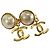Chanel Vintage Coco Mark Vergoldete Clip-Ohrringe Golden