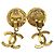 Chanel Vintage Coco Mark Vergoldete Clip-Ohrringe Golden - Ansicht 2