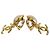 Chanel Vintage Coco Mark Vergoldete Clip-Ohrringe Golden - Ansicht 3