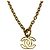 Collana Chanel Vintage Coco Mark placcata oro D'oro - vista 2