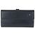 Cartera larga de cuero negro Chanel Camellia Coco Mark