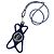Louis Vuitton LV Circle Handyhalter Silber Blau