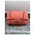Borsa Chanel Classic Flap Medium Corallo in agnello - vista 2