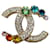 Spilla Chanel Coco Mark con strass Argento Multicolore  - vista 1