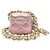 CHANEL Matelassé Punk Cube Chain Mini Shoulder Bag Argento Rosa