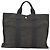 Hermès Borsa HERMES Her LineMM in tela Grigio Argento Auth 190781 Marrone - vista 2