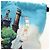 LOEWE Ghibli Kooperation Howl's Moving Castle Pouch Canvas Blau Auth 190232SM - Ansicht 20