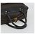 Céline Borsa CELINE Macadam Canvas PVC Pelle Nera Oro Auth 188316V Nero D'oro - vista 7