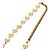 Collana CHANEL Metallo Perla Oro Bianco CC Auth bs35757V D'oro - vista 11