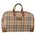 Borsa Boston Burberrys Nova Check in tela Beige Gold Auth 187178A D'oro