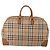 Borsa Boston Burberrys Nova Check in tela Beige Gold Auth 187178A D'oro - vista 3