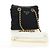 Borsa Tote con Catena PRADA Nylon Nero Oro Auth am12036V D'oro - vista 25