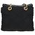 Borsa Tote con Catena PRADA Nylon Nero Oro Auth am12036V D'oro - vista 3