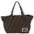 Borsa a Mano FENDI Zucca Canvas Nero Marrone Auth 189369 - vista 2