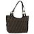 Borsa Tote FENDI Zucca Canvas Nero Marrone Auth BA13729V