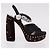 Décolleté Miu Miu in velluto bordeaux Auth BA13689M Bordò - vista 4