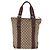 Borsa Tote GUCCI GG Supreme Web Sherry Line Beige Argento 131186 Auth BA13747A - vista 3