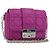 Borsa a tracolla Christian Dior Chain Cannage in pelle di agnello viola Auth 189118A Argento Porpora