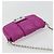 Borsa a tracolla Christian Dior Chain Cannage in pelle di agnello viola Auth 189118A Argento Porpora - vista 6