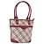 BURBERRY Nova Check Tote Bag Canvas Beige Silver Auth ka4974A Silber