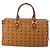 Bolso Boston MCM Vicetos de cuero marrón oro Auth 189352 Castaño Dorado - vista 3