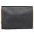Bolsa de ombro com corrente Christian Dior Honeycomb Canvas PVC Preto Ouro Auth 189935 Dourado - vista 3