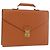 LOUIS VUITTON Epi Serviette Conseiller Briefcase Zipang Gold M54428 Auth 190766 Braun