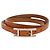 Hermès Bracciale HERMES Appi 3 in pelle marrone argento Auth bs35862M - vista 2