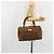 Céline Borsa Boston CELINE in tela Khaki Gold Auth bs35810 D'oro Cachi - vista 21