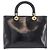 Bolso Christian Dior de charol negro y oro Auténtico bs35940 Dorado - vista 3