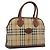 Borsa a mano Burberrys Nova Check PVC Beige Oro Auth ep15040 D'oro
