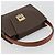 Céline Borsa CELINE Macadam Canvas PVC Pelle Marrone Oro Auth 189671 D'oro - vista 6